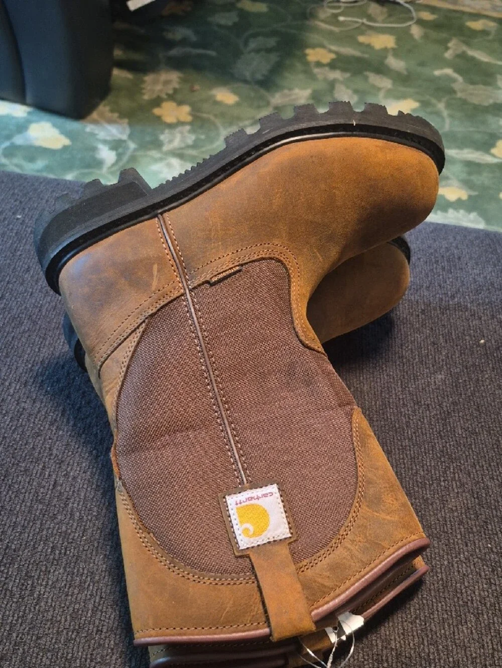 Carhartt Men's Brown/Tan Pull-On Work Boots